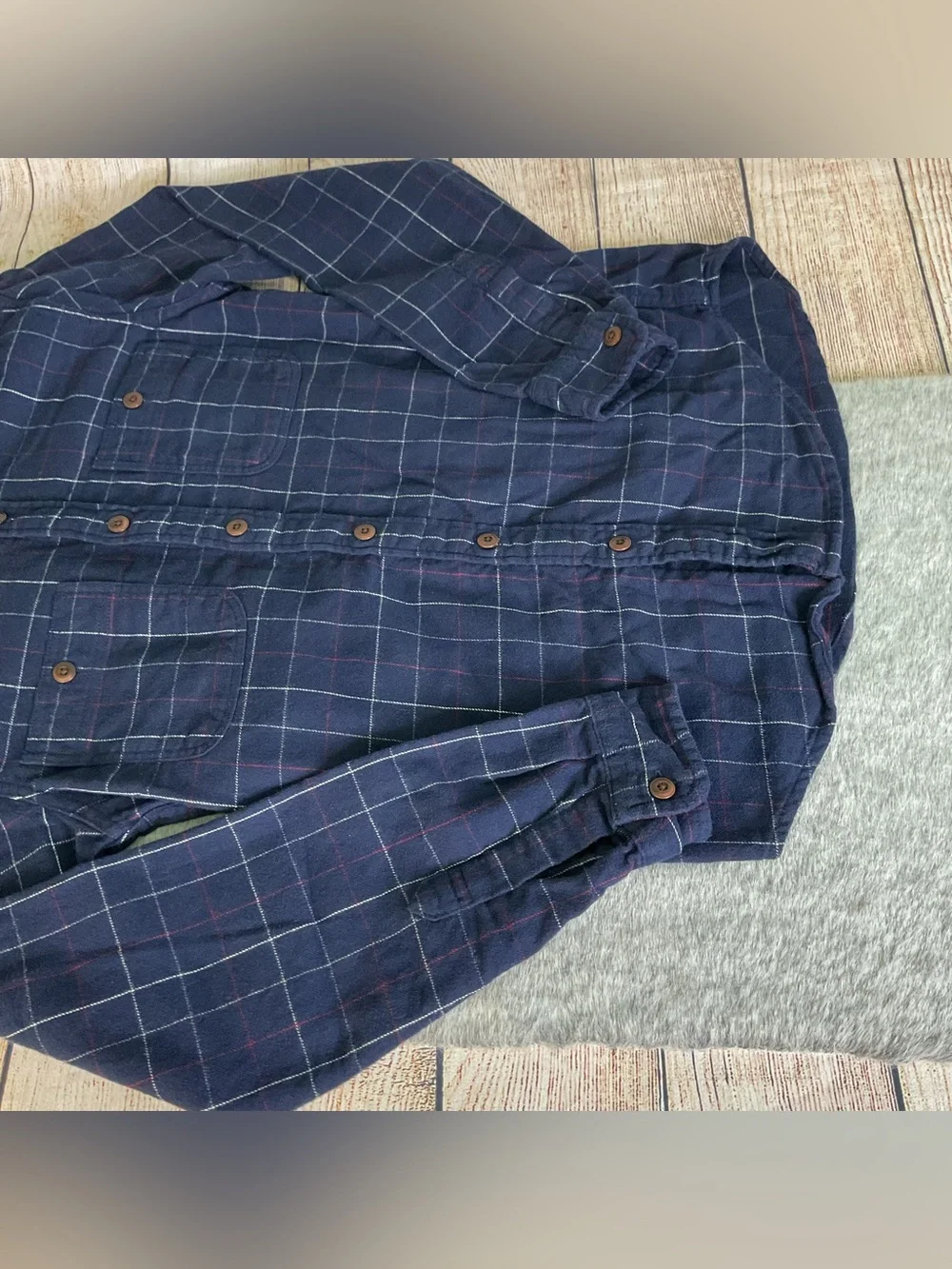 J. Crew Plaid Slim-fit Flannel Button-Up Top Size S